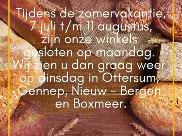 Maandag Gesloten in Vakantie